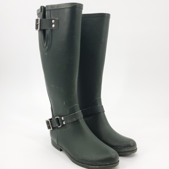 steve madden black rain boots
